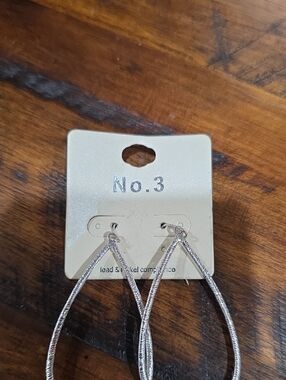 Silver Teardrop Hoop Earrings - Women Jewelry